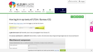 
                            9. Hoe log ik in op toets.nl? (TOA / Bureau ICE) - KleurRijker