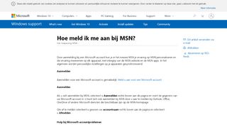 
                            6. Hoe meld ik me aan bij MSN? - Microsoft Support