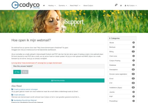 
                            10. Hoe open ik mijn webmail? - Support - Codyco Hosting