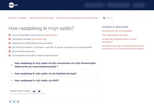 
                            7. Hoe raadpleeg ik mijn saldo? – Edenred - Helpdesk