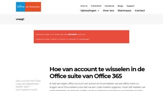 
                            9. Hoe van account te wisselen in de Office suite van Office 365