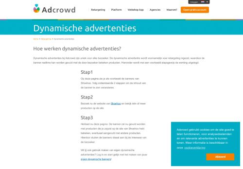 
                            8. Hoe werken dynamische advertenties? - Adcrowd