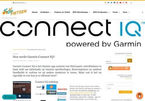 
                            10. Hoe werkt Garmin Connect IQ? - Opfietsen