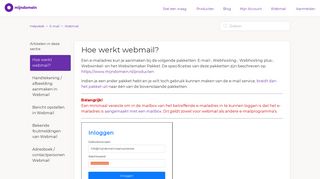 
                            6. Hoe werkt webmail? - MijnDomein helpdesk