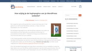 
                            3. Hoe wijzig je de loginpagina van je WordPress website?