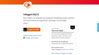 
                            4. Hoe wilt u inloggen? - Mijn CZ