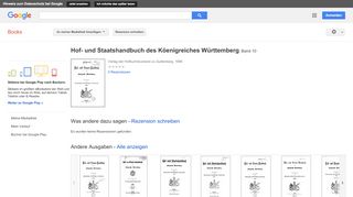 
                            13. Hof- und Staatshandbuch des Köenigreiches Württemberg - Google Books-Ergebnisseite