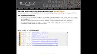 
                            4. HOFA-College Online-Campus - Startseite