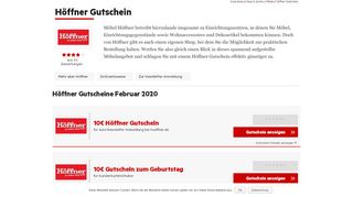 
                            7. Höffner Gutscheine Februar 2019 | 10€ Rabatt + 8 zusätzl. nutzen