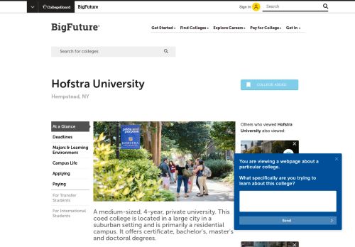 
                            11. Hofstra University - College Search - The College Board