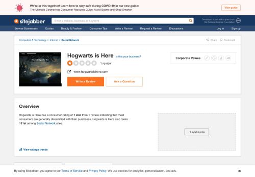 
                            10. Hogwarts is Here Reviews - 2 Reviews of Hogwartsishere.com ...