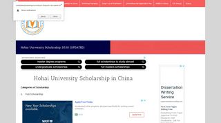 
                            9. Hohai University Scholarship 2019 (UPDATED) - CSC Scholarships