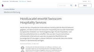 
                            4. HoistLocatel erwirbt Swisscom Hospitality Services | Swisscom