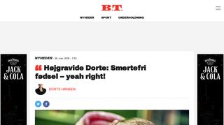 
                            10. Højgravide Dorte: Smertefri fødsel – yeah right! | BT Nyheder - www.bt.dk