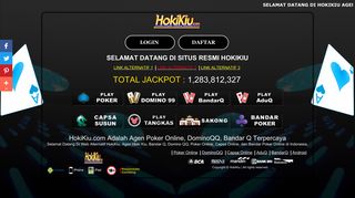 
                            2. HokiKiu - Bandar Judi Domino QQ Online, Poker Online Terpercaya