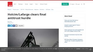 
                            13. Holcim/Lafarge clears final antitrust hurdle - GCR - Global Competition ...