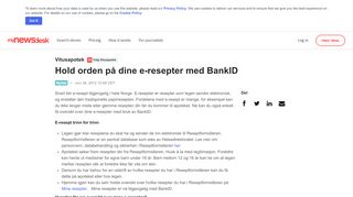 
                            9. Hold orden på dine e-resepter med BankID - Vitusapotek - Mynewsdesk