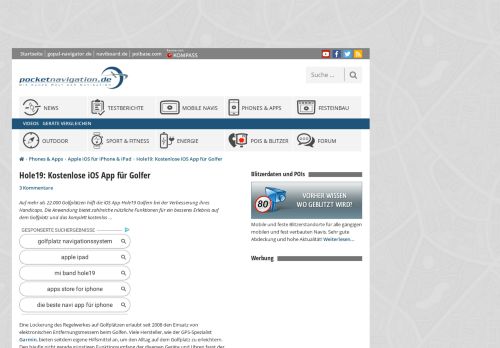 
                            11. Hole19: Kostenlose iOS App für Golfer › pocketnavigation.de ...