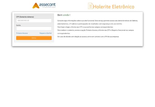 
                            4. Holerite - Login - Assecont