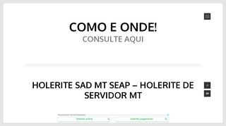 
                            9. Holerite SAD MT SEAP - Holerite de Servidor MT