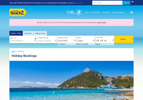 
                            3. Holiday Bookings with On the Beach