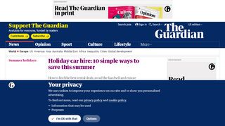 
                            12. Holiday car hire: 10 simple ways to save this summer | Travel | The ...