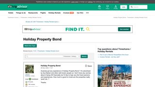 
                            7. Holiday Property Bond - Timeshares / Holiday Rentals Message Board ...