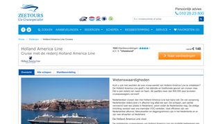 
                            6. Holland America Line, alle HAL cruises - Zeetours Cruises