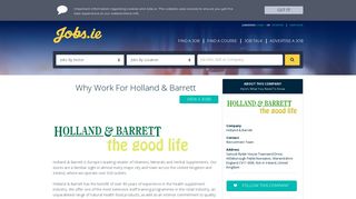 
                            2. Holland & Barrett is hiring. Apply now. - Jobs.ie