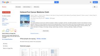 
                            9. Holland-Frei Cancer Medicine Cloth