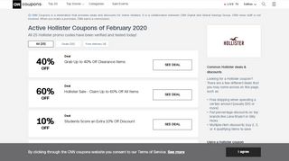 
                            7. Hollister Coupons → FREE SHIPPING in February 2019 | CNN Coupons