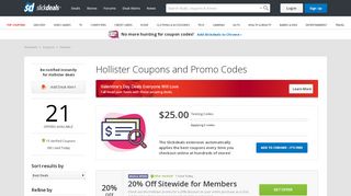 
                            13. Hollister Coupons, Promo Codes, Deals and Offers | Slickdeals