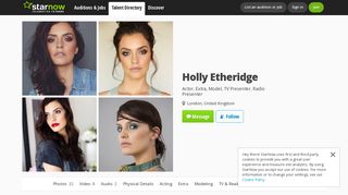 
                            11. Holly Etheridge is an Actor, Extra and Model based in London, United ...