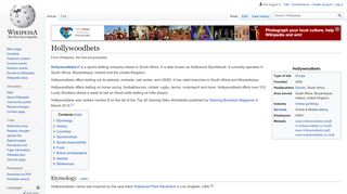 
                            8. Hollywoodbets - Wikipedia