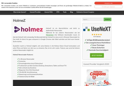 
                            9. HolmeZ Newsreader - Anleitung, Testbericht & Alternativen - Usenet