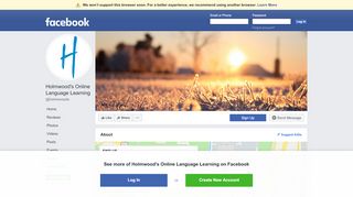 
                            5. Holmwood's Online Language Learning - About | Facebook