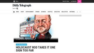 
                            13. HOLOCAUST ROD TAKES IT ONE SIGN TOO FAR | Daily Telegraph