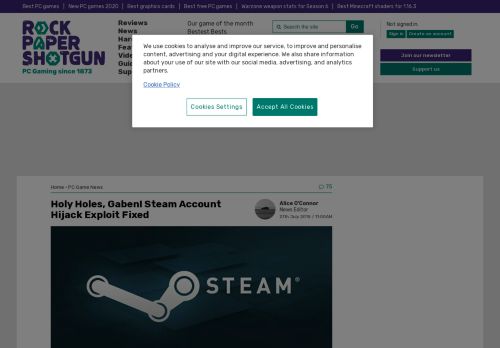 
                            13. Holy Holes, Gaben! Steam Account Hijack Exploit Fixed | Rock Paper ...