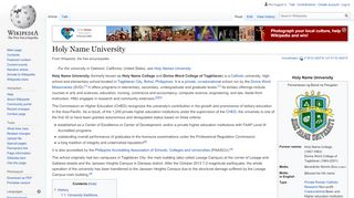 
                            11. Holy Name University - Wikipedia