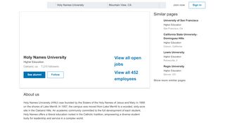 
                            9. Holy Names University | LinkedIn