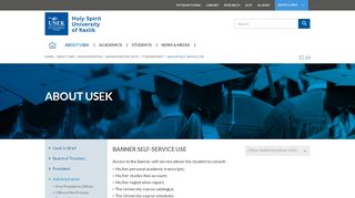 
                            11. Holy Spirit University of Kaslik | Banner self-service use