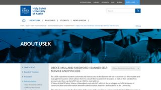 
                            6. Holy Spirit University of Kaslik | USEK e-mail and password ...