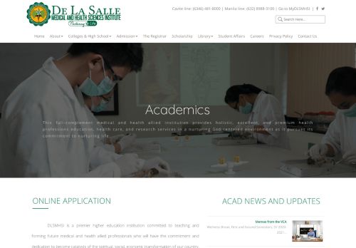 
                            8. Home - Academics De La Salle Medical and Health Sciences Institute ...