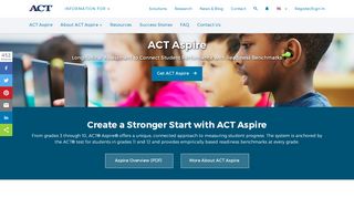 
                            11. Home | ACT Aspire - Exceptional College & Career Readiness