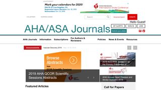 
                            4. Home | AHA/ASA Journals