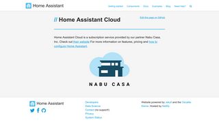 
                            12. Home Assistant Cloud - Home Assistant