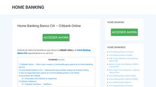 
                            6. Home Banking Banco Citi Online - Citibank ▷【INGRESAR】