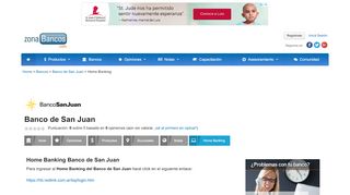 
                            2. Home Banking Banco de San Juan - ZonaBancos.com