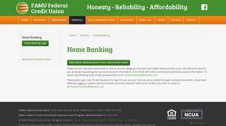 
                            11. Home Banking - FAMU Federal Credit Union