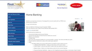 
                            13. Home Banking - First Choice Credit Union